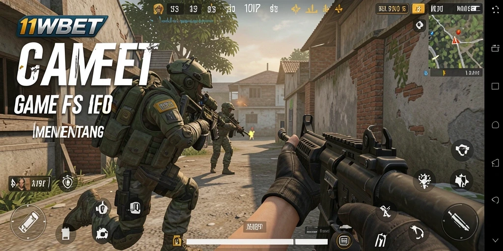 Tangkapan layar gameplay mendebarkan dari 11WBET yang menunjukkan aksi FPS.