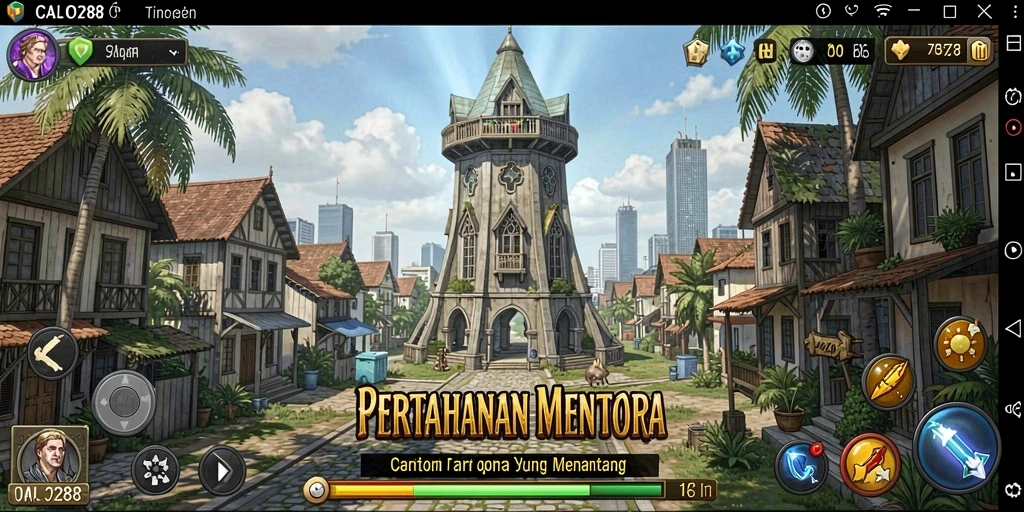Tampilan gameplay Tower Defense yang seru dan menantang.