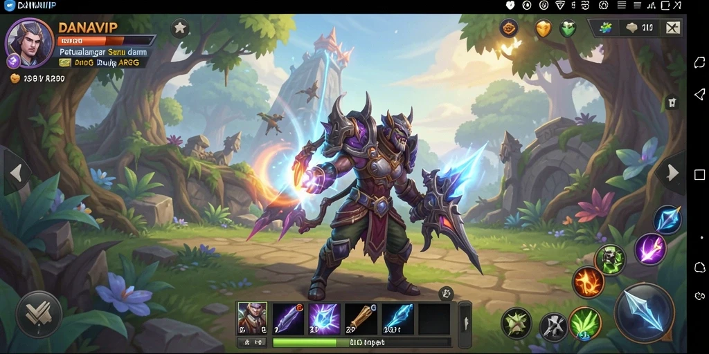 Tampilan menarik dari gameplay epik dalam DANAVIP.