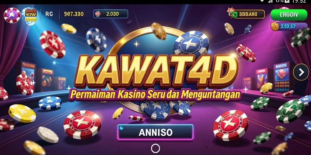 Tampilan menarik dari gameplay Kasino KAWAT4D yang menghibur.