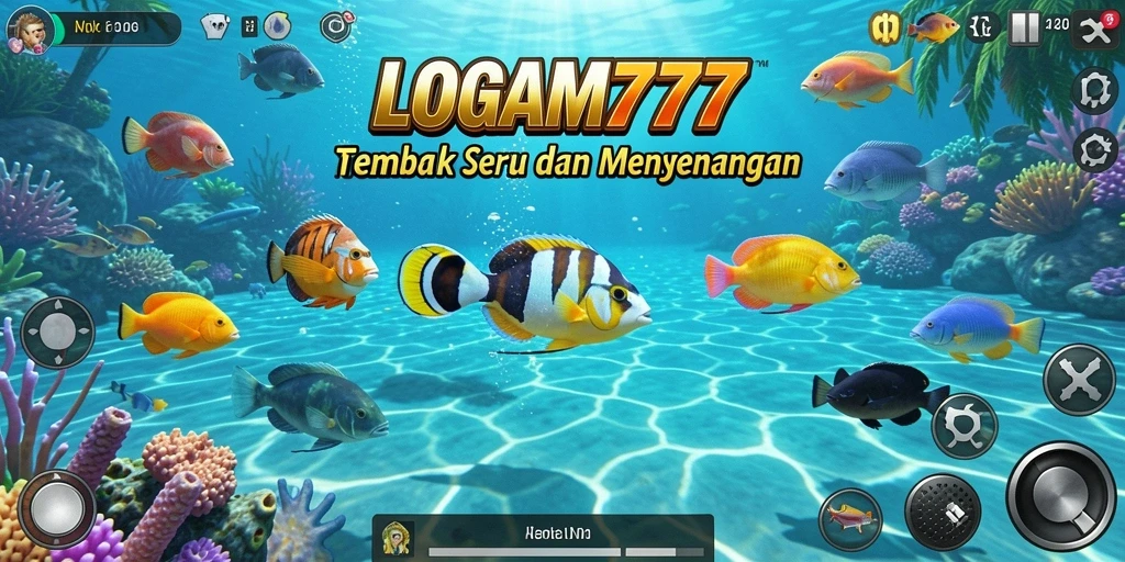 Tangkapan layar LOGAM777 menampilkan gameplay tembak ikan yang seru dan interaktif.