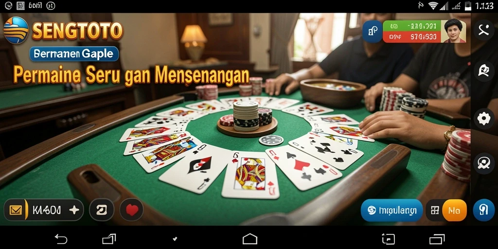 Screenshot gameplay SENGTOTO yang menampilkan aksi seru Gaple.